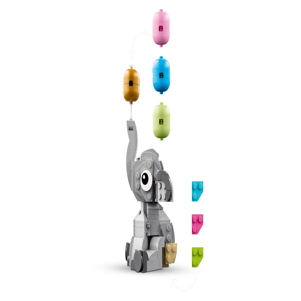 LEGO 40814 Baby Elephant in the Sky Building Set (402 Pieces) | Collectible Display Gift for New Parents & Baby Showers