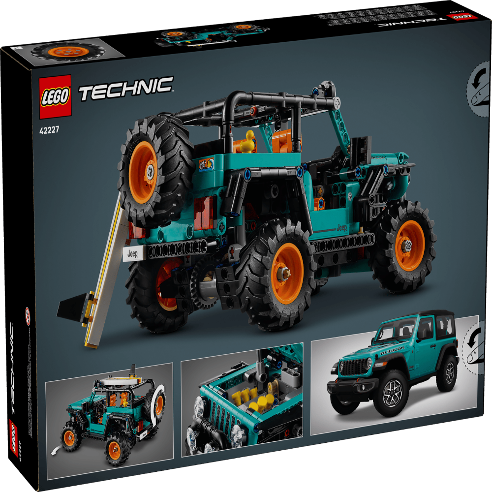 LEGO 42227 Technic Jeep Wrangler Rubicon Building Set – Off-Road 4x4 SUV Model, 723 Pieces