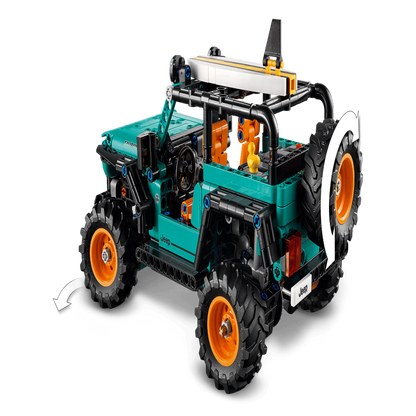LEGO 42227 Technic Jeep Wrangler Rubicon Building Set – Off-Road 4x4 SUV Model, 723 Pieces