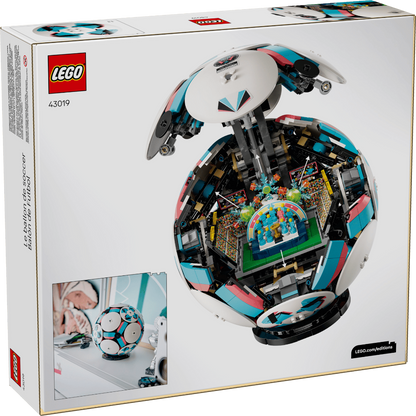 LEGO 43019 Ideas Soccer Ball Collectible Model – Display Build Set for Football Fans, 1498 Pieces