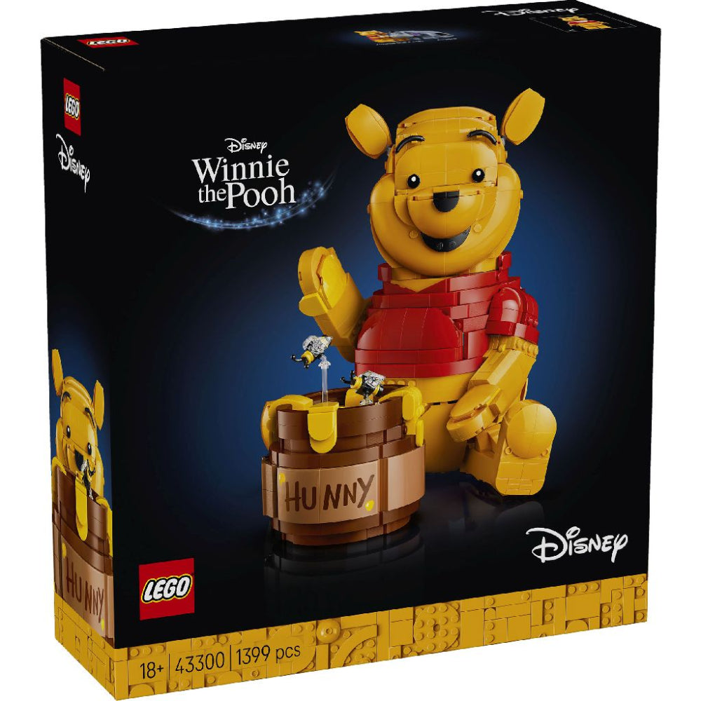 LEGO 43300 Disney Winnie the Pooh Building Set – Collectible Display Figure with Honey Pot, 1399 Pieces