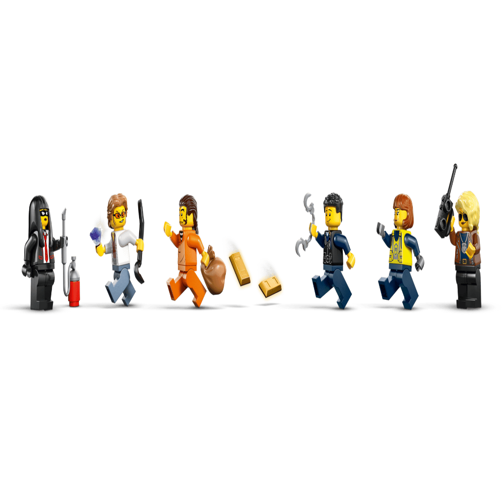 LEGO 60508 City Police Train Heist Remote Control Set – RC Train Toy with Tracks, Helicopter & Minifigures, 1313 Pieces