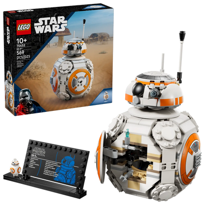 LEGO Star Wars 75452 BB-8 Astromech Droid Building Set (569 Pieces) | Collectible Display Model with Rotating Head & BB-8 Figure for Kids Ages 10+