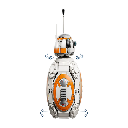 LEGO Star Wars 75452 BB-8 Astromech Droid Building Set (569 Pieces) | Collectible Display Model with Rotating Head & BB-8 Figure for Kids Ages 10+