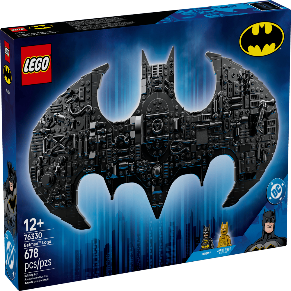 LEGO 76330 DC Batman Logo Display Set with Minifigures – 678 Pieces Collector Build