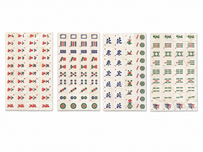 MOJO Compact Mahjong Set with Carry Case, 144 Tiles, Racks, Mat & Dice- 35mm Tiles