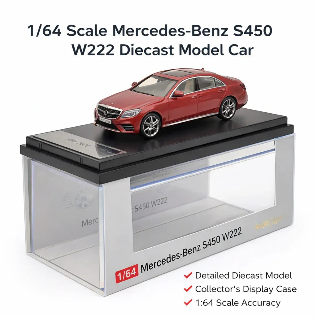 Master 1:64 Mercedes-Benz S450 W222 Diecast Model Car – Red
