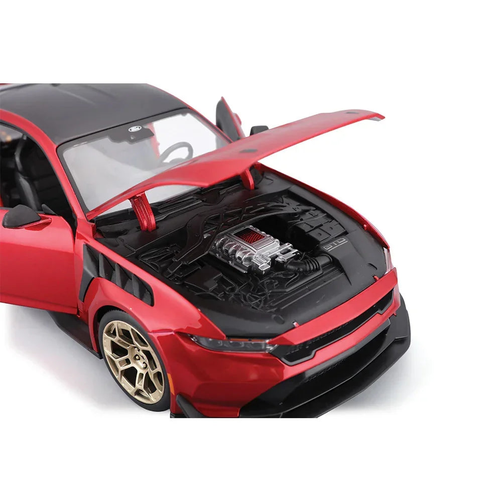 Maisto 1:18 2025 Ford Mustang GTD Red – Special Collection Diecast Metal Model Car (14+)