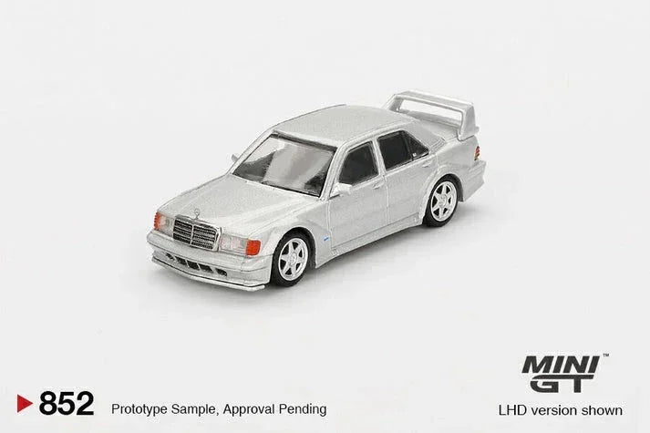 MINI GT 1:64 Mercedes-Benz 190E 2.5-16 Evolution II Astral Silver Diecast Model Car