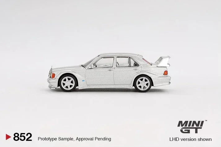 MINI GT 1:64 Mercedes-Benz 190E 2.5-16 Evolution II Astral Silver Diecast Model Car