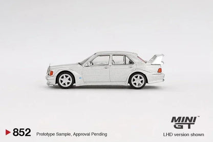 MINI GT 1:64 Mercedes-Benz 190E 2.5-16 Evolution II Astral Silver Diecast Model Car
