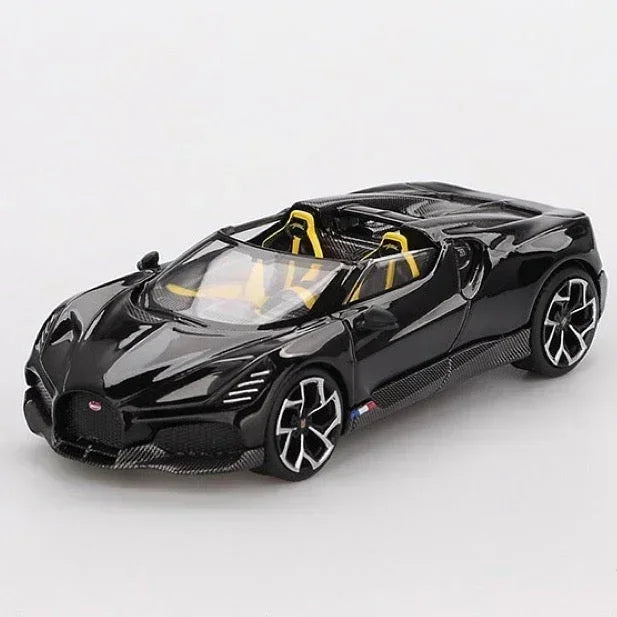 Mini GT 1:64 Racing Duo Diecast Set – Roxy Porsche 911 GT3 R #77 IMSA + Bugatti W16 Mistral Black Collectibles