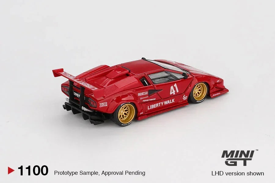 Mini GT 1:64 Duo Set Lamborghini Countach LB-WORKS Red+Jaguar C-X75 Silver (LHD) Premium Diecast Model Cars
