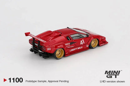 Mini GT 1:64 Duo Set Lamborghini Countach LB-WORKS Red+Jaguar C-X75 Silver (LHD) Premium Diecast Model Cars