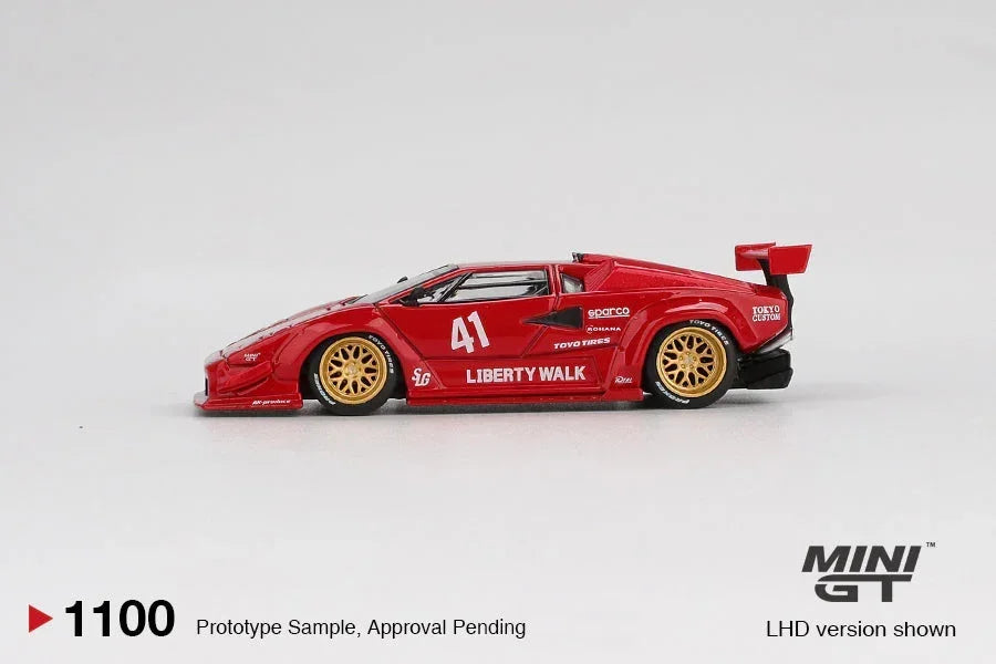 Mini GT 1:64 Duo Set Lamborghini Countach LB-WORKS Red+Jaguar C-X75 Silver (LHD) Premium Diecast Model Cars