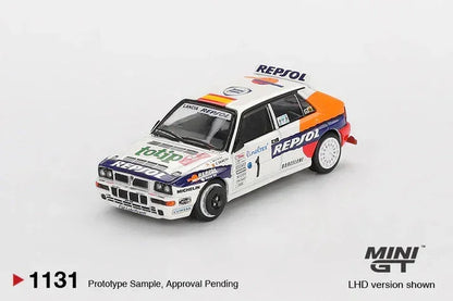 Mini GT 1:64 Blister-Lancia Delta Integrale Evoluzione No.1 Monte Carlo Rally 1993 Repsol – Carlos Sainz Diecast Model (MGT01131-L)
