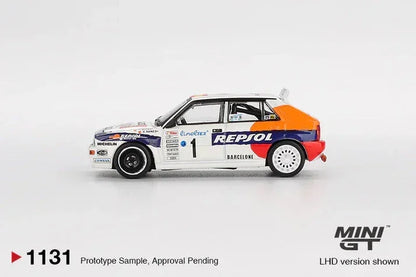 Mini GT 1:64 Blister-Lancia Delta Integrale Evoluzione No.1 Monte Carlo Rally 1993 Repsol – Carlos Sainz Diecast Model (MGT01131-L)