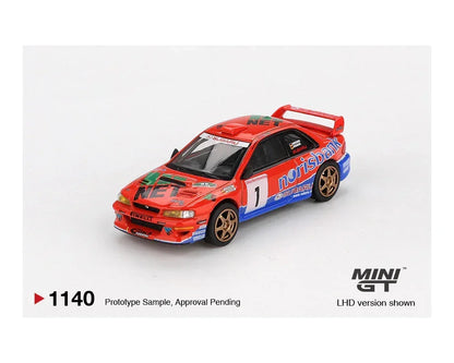 Mini GT 1:64 LB★WORKS Lamborghini Aventador Matte Black + Subaru Impreza WRC97 #1 Norisbank Livery Diecast Car (Blister Pack) – Limited Edition Collectible Models
