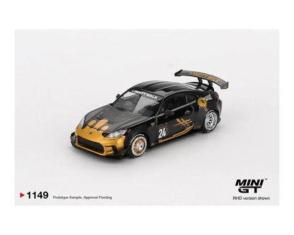 Mini GT 1:64 Toyota GR86 Liberty Walk LBWK #24 Black Gold Diecast Model Car – MGT01149-R