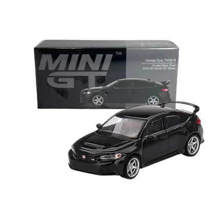 Mini GT Honda Civic TYPE R 2 - Crystal Black Pearl (2023 W)/ Advan GT Wheel Die-Cast Model Car Age 14+ - Jaiman Toys