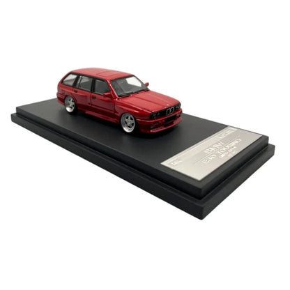 Mortal Models BMW E30 Touring Wagon Red – 1:64 Scale Diecast Model Car (Hood Opens)