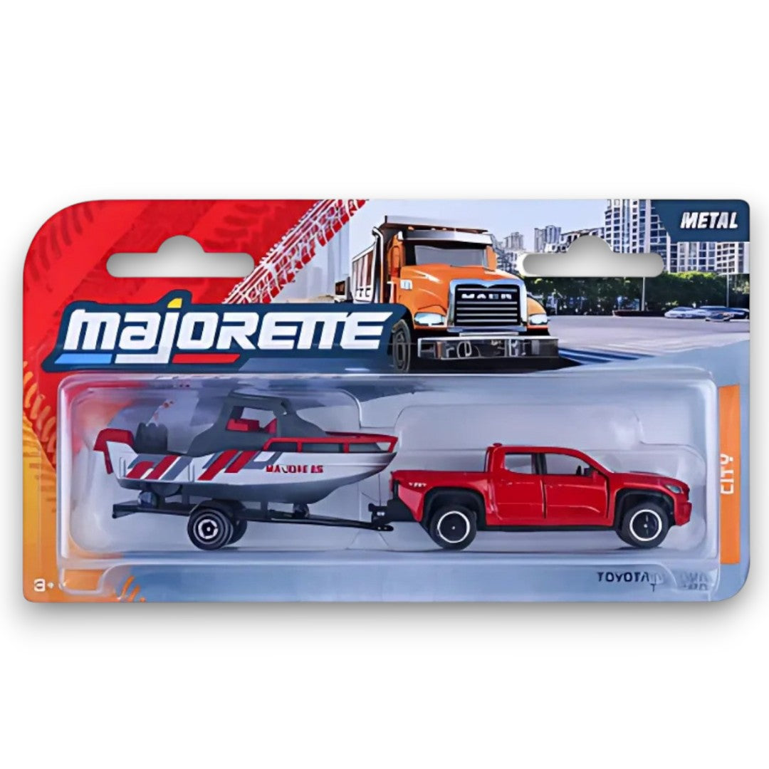 Majorette 1:64 Toyota Tacoma TRD Pro with Speed Boat & Trailer – Die-Cast Adventure Vehicle Set
