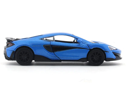 RMZ City 1:36 McLaren 600LT Diecast Car Model – Opening Doors, Pull Back Metal Body Supercar (Blue & Orange Variants)