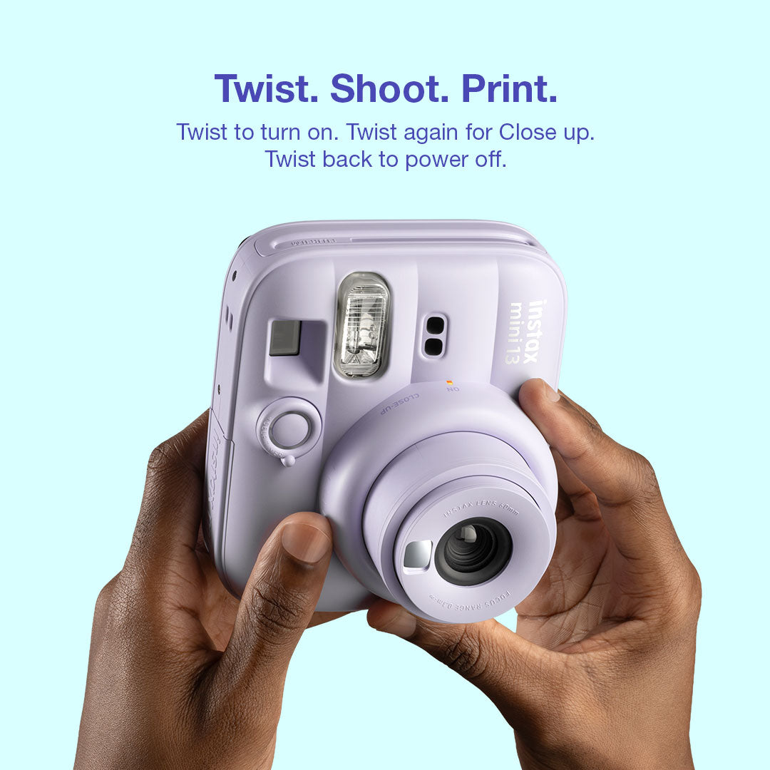 Fujifilm Instax Mini 13 Instant Camera + 10 Shot Films + 1x Camera Case + 10X Paper Photo Frame + 10 Photo Hanging Clips (Memory Maker Pack)Dreamy Purple