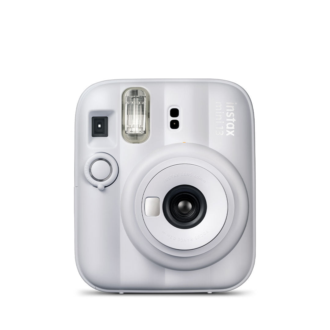 Fujifilm Instax Mini 13 Instant Camera + 10 Shot Films + 1x Camera Case + 10X Paper Photo Frame + 10 Photo Hanging Clips (Memory Maker Pack) Clay White