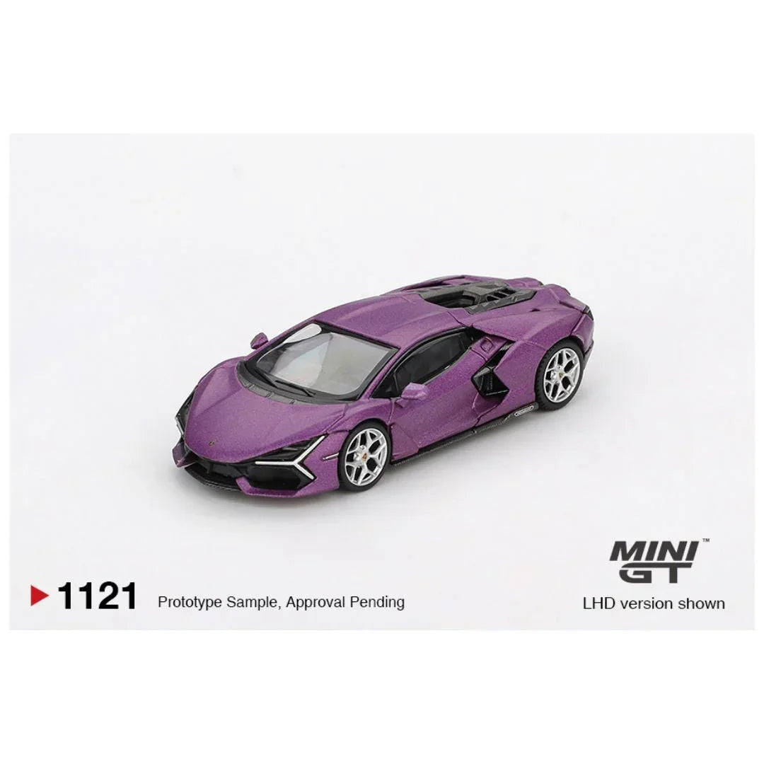 Mini GT 1:64 Duo Diecast Set – Lamborghini Revuelto Viola 30th Matte + Nissan Skyline GT-R R34 Millennium Jade Collectibles