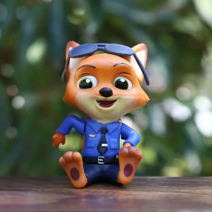 Zootopia Character Figures Playset | 6-Piece Animal Action Figure Collection Toy Set for Kids 6+