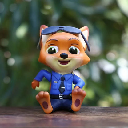 Zootopia Character Figures Playset | 6-Piece Animal Action Figure Collection Toy Set for Kids 6+