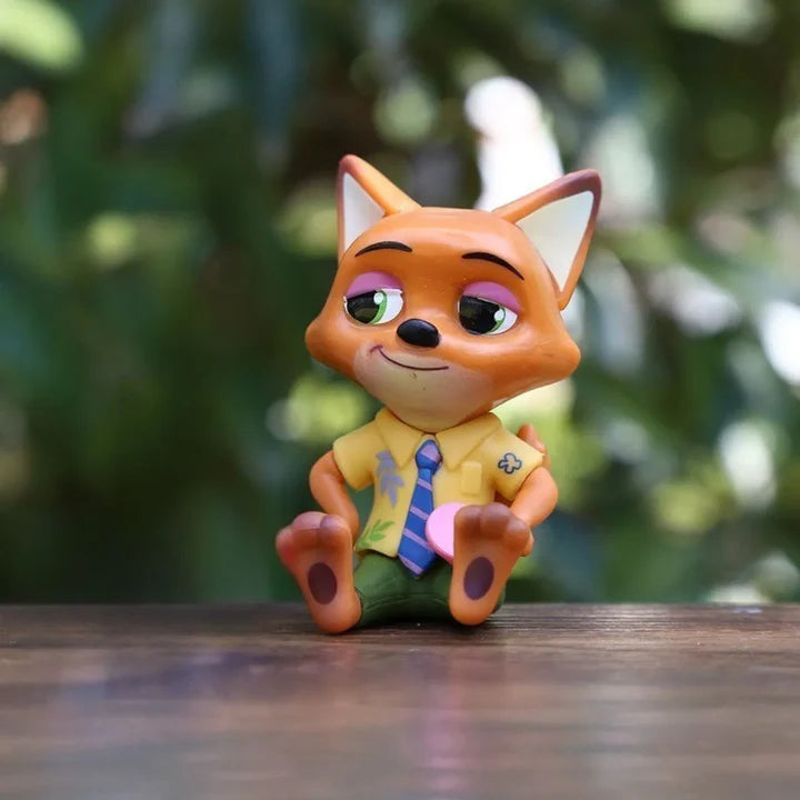 Zootopia Character Figures Playset | 6-Piece Animal Action Figure Collection Toy Set for Kids 6+