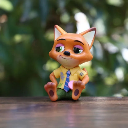 Zootopia Character Figures Playset | 6-Piece Animal Action Figure Collection Toy Set for Kids 6+