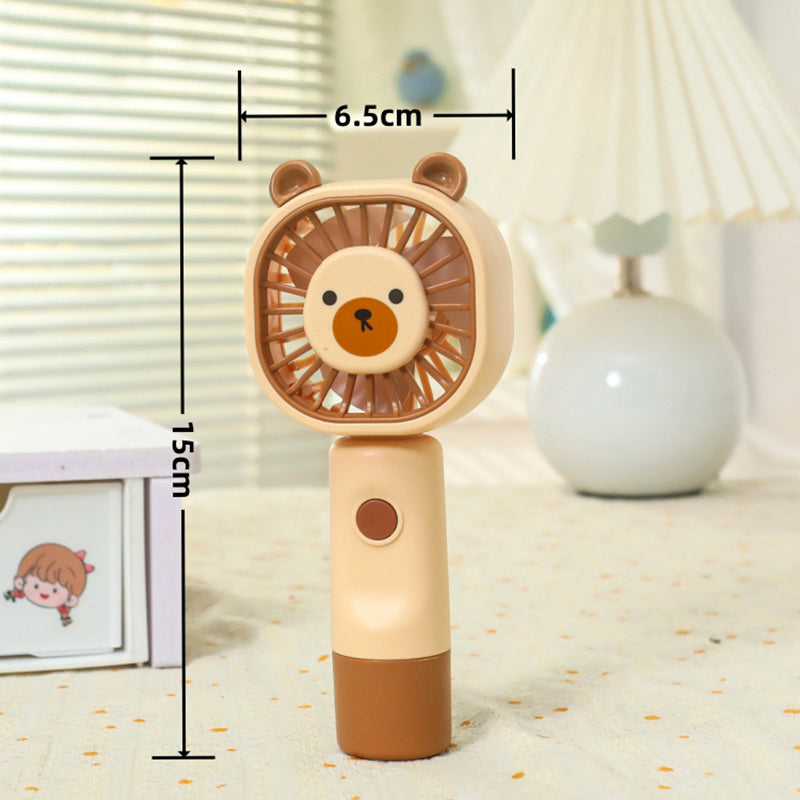 Portable Handheld Mini Fan – Cute Bear Design Personal Cooling Fan for Travel, Office & Outdoor Use (Pack of 1)