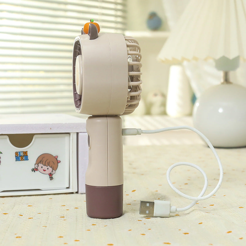 Portable Handheld Mini Fan – Cute Bear Design Personal Cooling Fan for Travel, Office & Outdoor Use (Pack of 1)