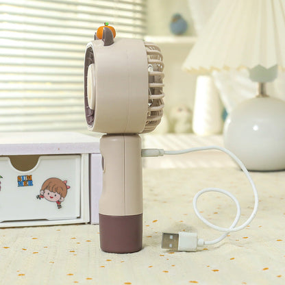 Portable Handheld Mini Fan – Cute Bear Design Personal Cooling Fan for Travel, Office & Outdoor Use (Pack of 1)