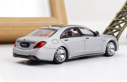 RM 1:64 Mercedes-Benz S63 W222 -Matte Grey Diecast Model Car | Premium Collector Edition with Multi-Spoke Wheels