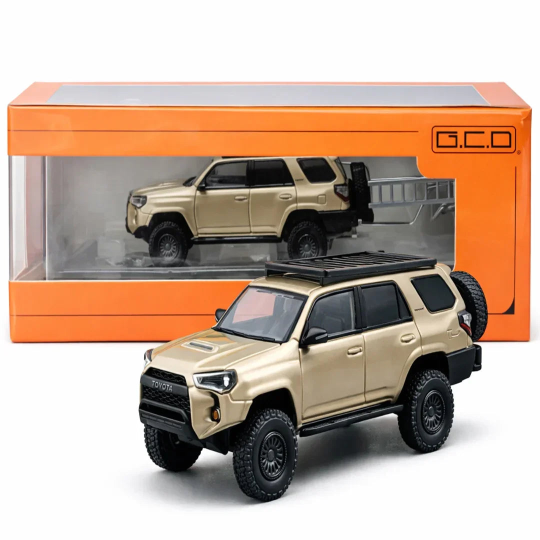 GCD Toyota 4Runner TRD PRO Overland Off-Road Diecast Car 1:64 Scale – Premium SUV Collector Model with Roof Rack & Display Box