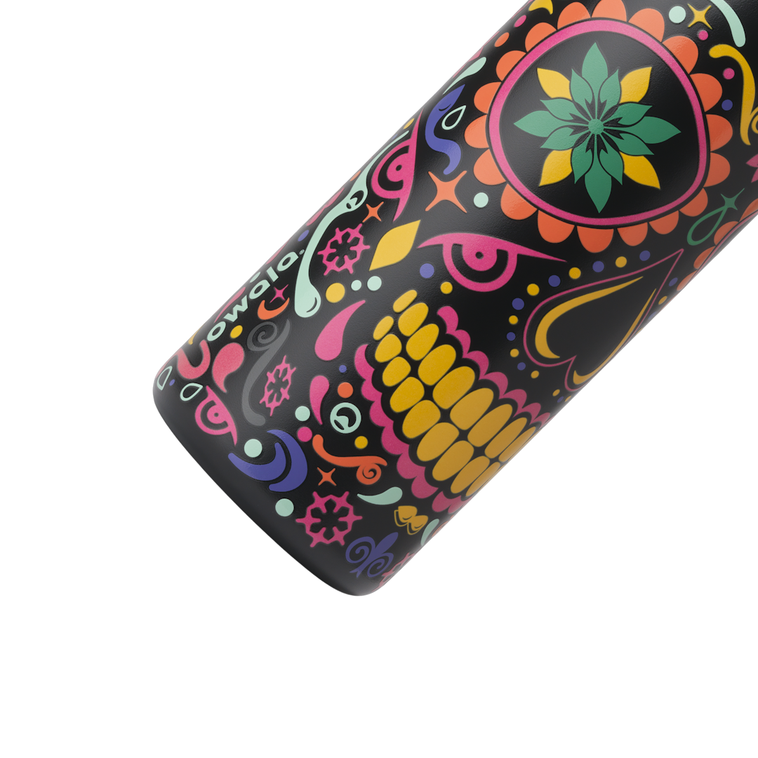Owala 32oz (945ml) Insulated Stainless Steel Water Bottle – Flip Straw Leak-Proof Sports Bottle with Sugar Skull Design