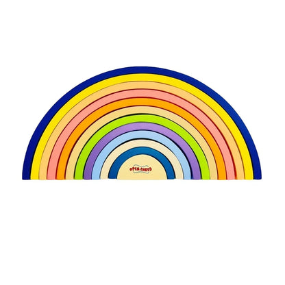 Open Ended Large Rainbow Stacker 12 Piece - Jaiman Toys