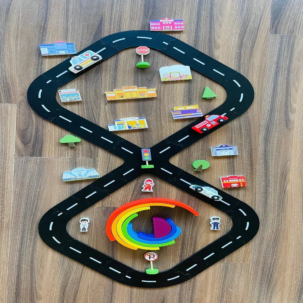 Open Ended Large Rainbow Stacker 12 Piece - Jaiman Toys