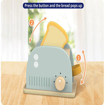 Open Ended Little Chef's Toaster Set -6 Pieces - Jaiman Toys