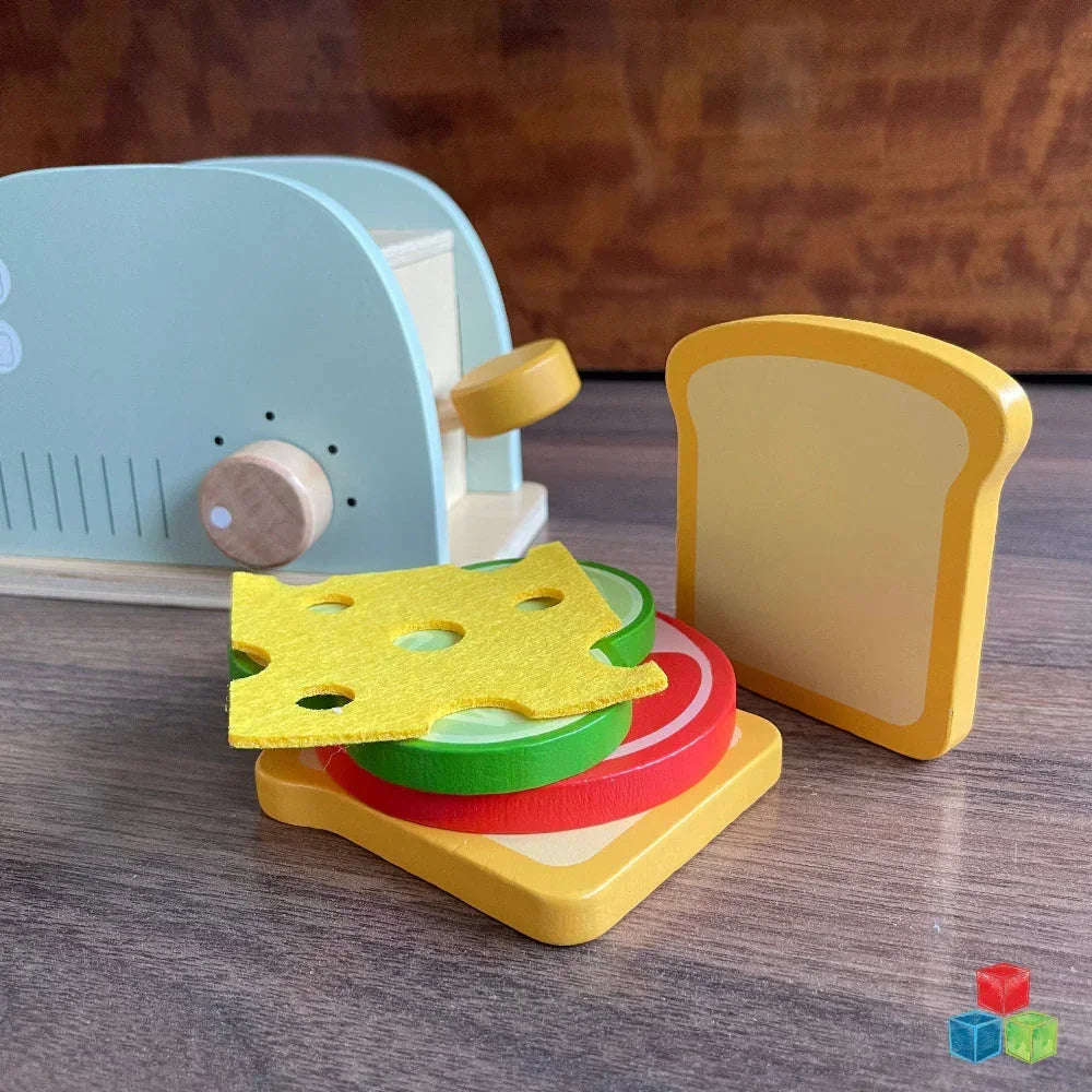 Open Ended Little Chef's Toaster Set -6 Pieces - Jaiman Toys