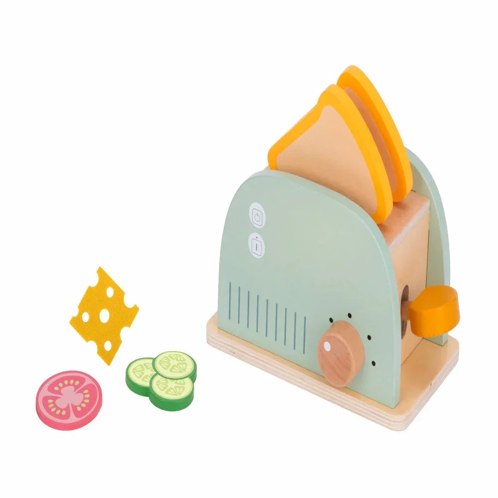 Open Ended Little Chef's Toaster Set -6 Pieces - Jaiman Toys