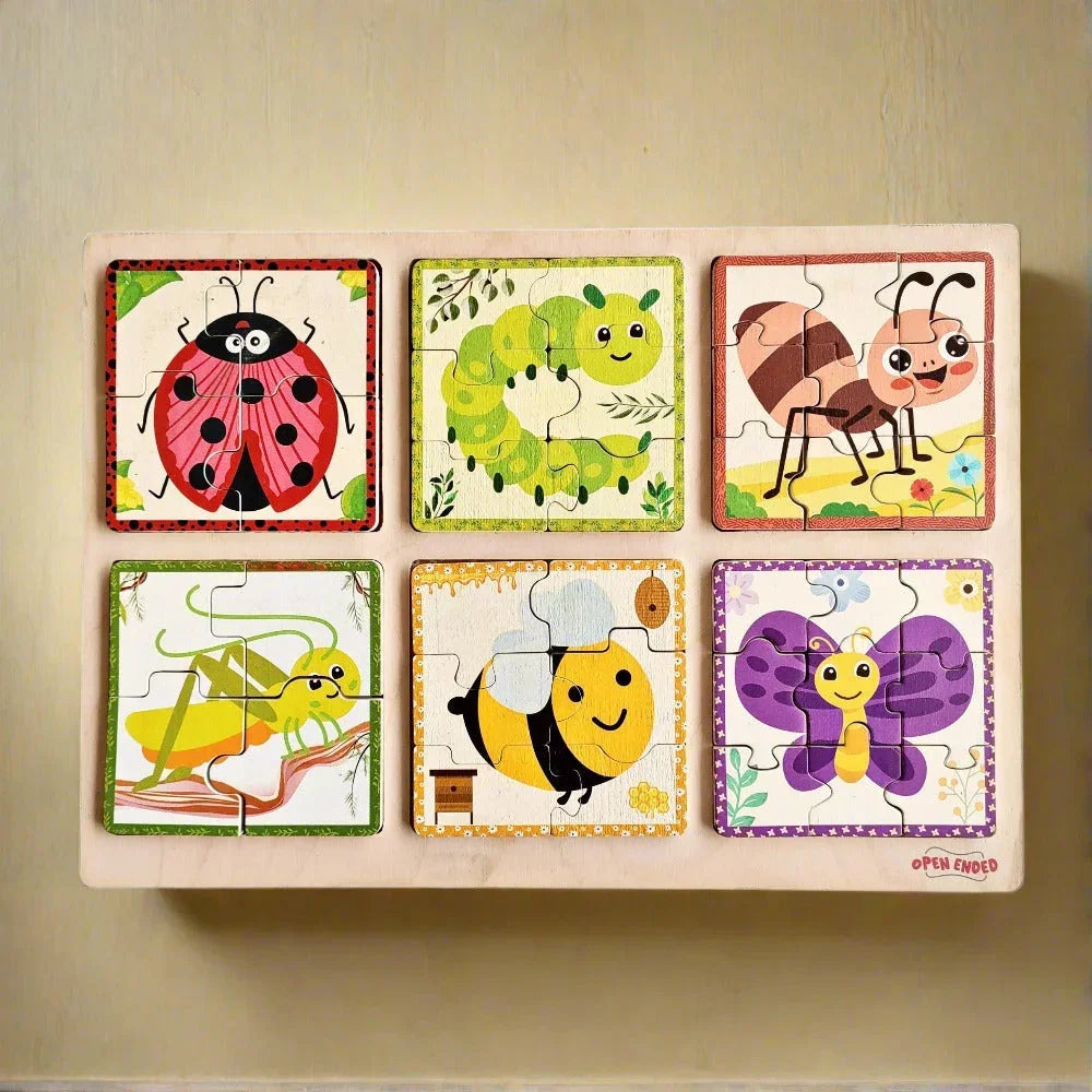 Open Ended Progressive 6 IN 1 Bug Puzzle - Jaiman Toys