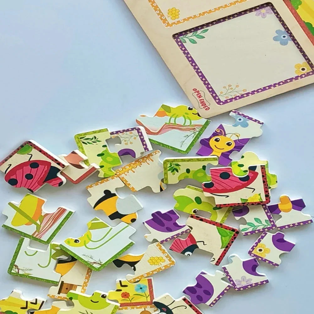 Open Ended Progressive 6 IN 1 Bug Puzzle - Jaiman Toys