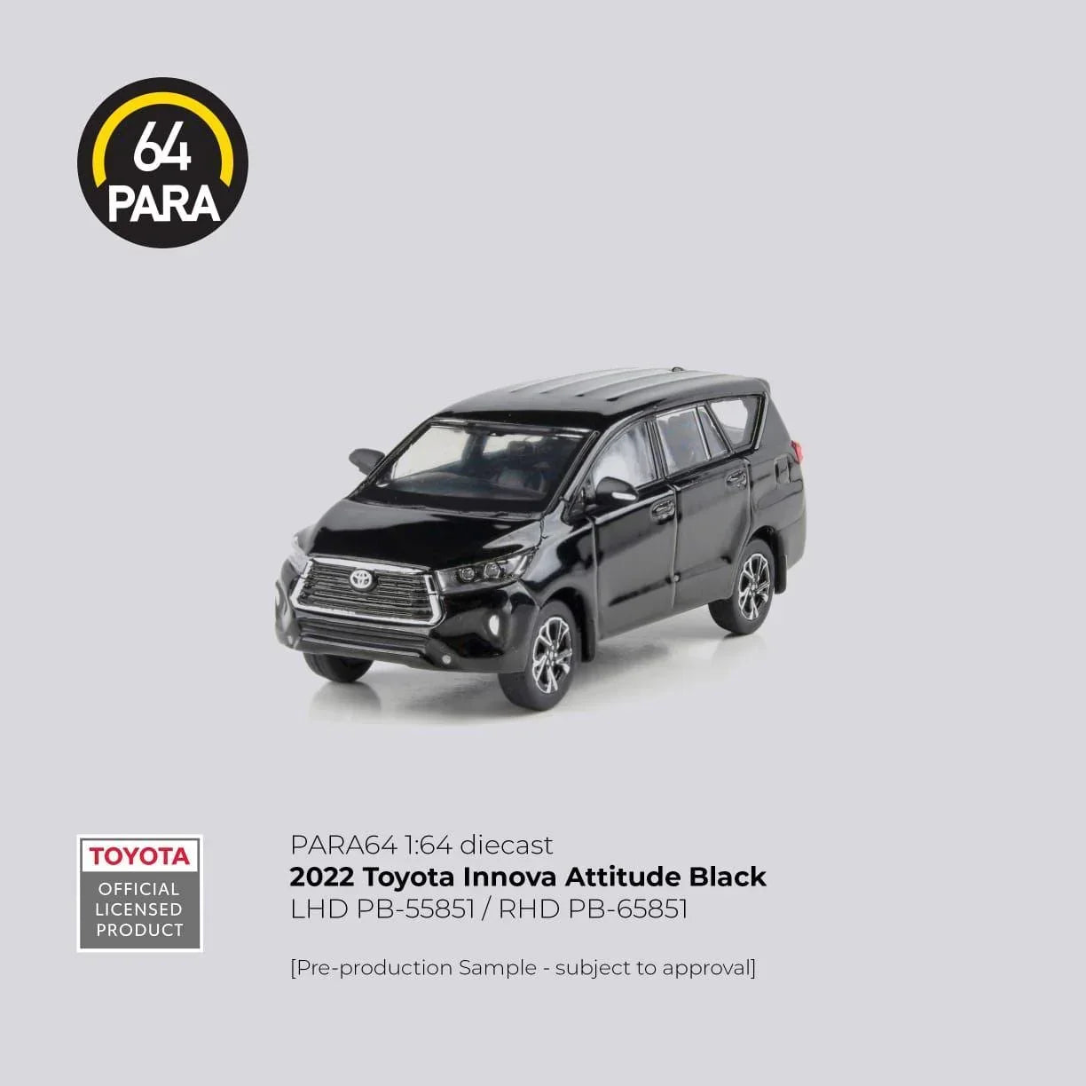 PARA64 Toyota Innova 2022 – LHD Attitude Black | 1:64 Diecast MPV