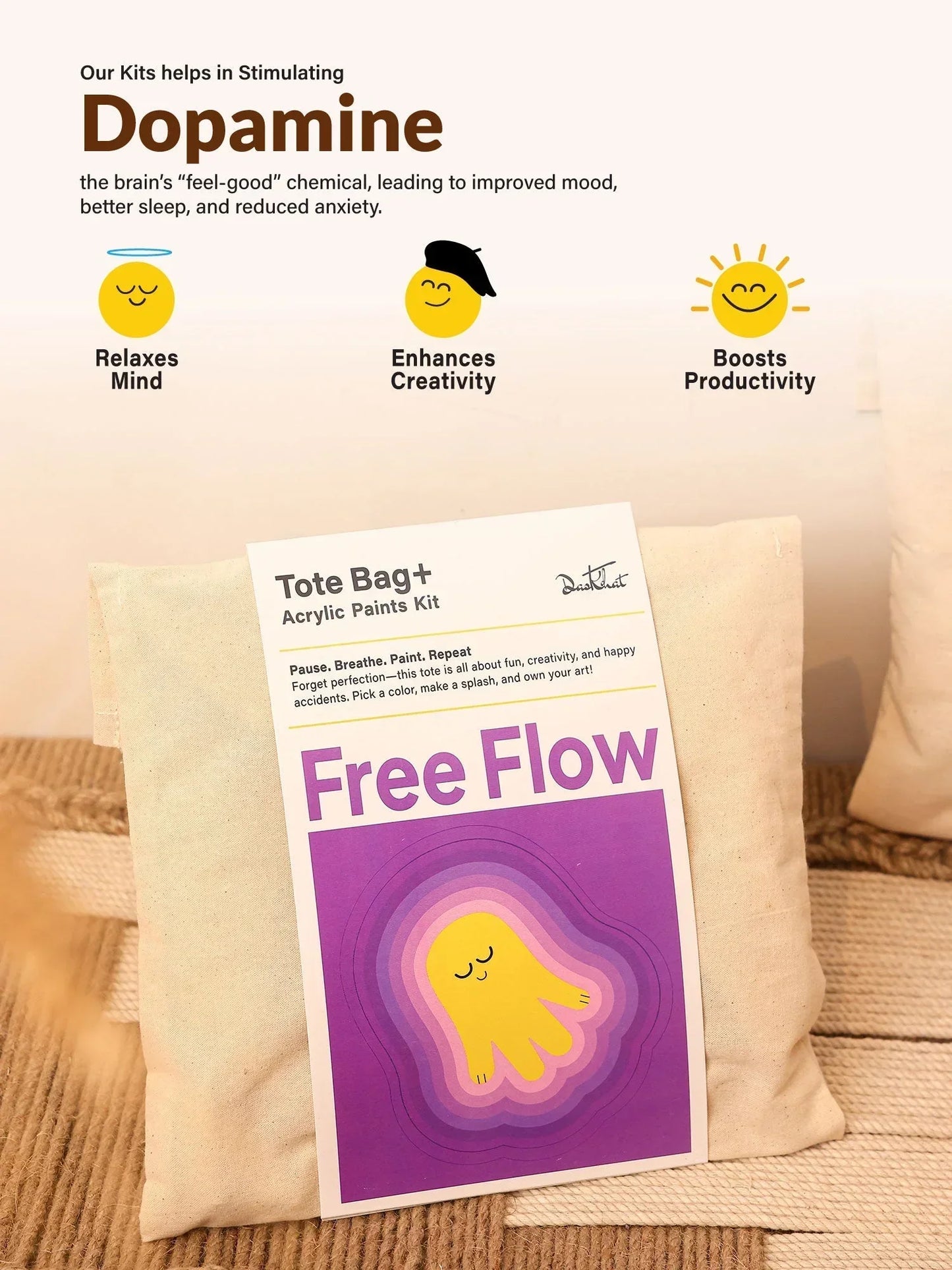 Tote Bag - DIY Froggy cuddle kit by Dastkhat - Jaiman Toys