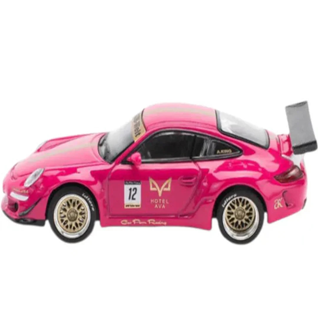 POP RACE PR640187 997 RWB Pink Porsche 1:64 Scale Diecast Model – Racing Edition